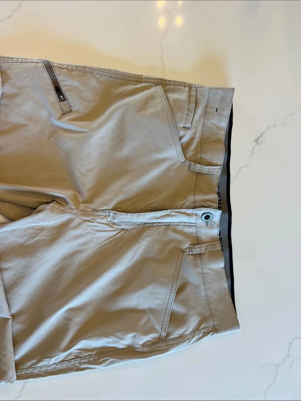 Orvis Men’s 1525905 Khaki Stretch Nylon Water Repellant Tech Pants Size 36x32